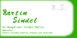 martin sindel business card